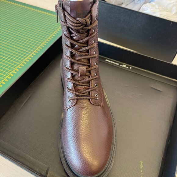 Coach Citysole Monogram Signature Work Boot – Grained Leather Side Zip - Picture 6 of 6